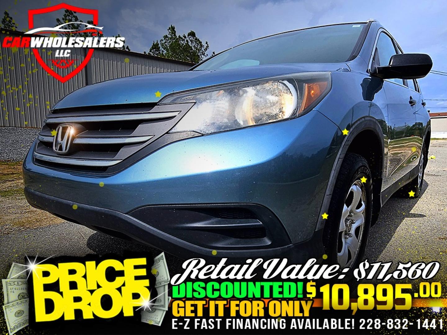 2013 BLUE Honda CR-V LX 2WD 5-Speed AT (5J6RM3H36DL) with an 2.4L L4 DOHC 16V engine, 5-Speed Automatic transmission, located at 18001 Kellogg Rd, Saucier, MS, 39574, (228) 832-1441, 39.421459, -76.641457 - Photo#0